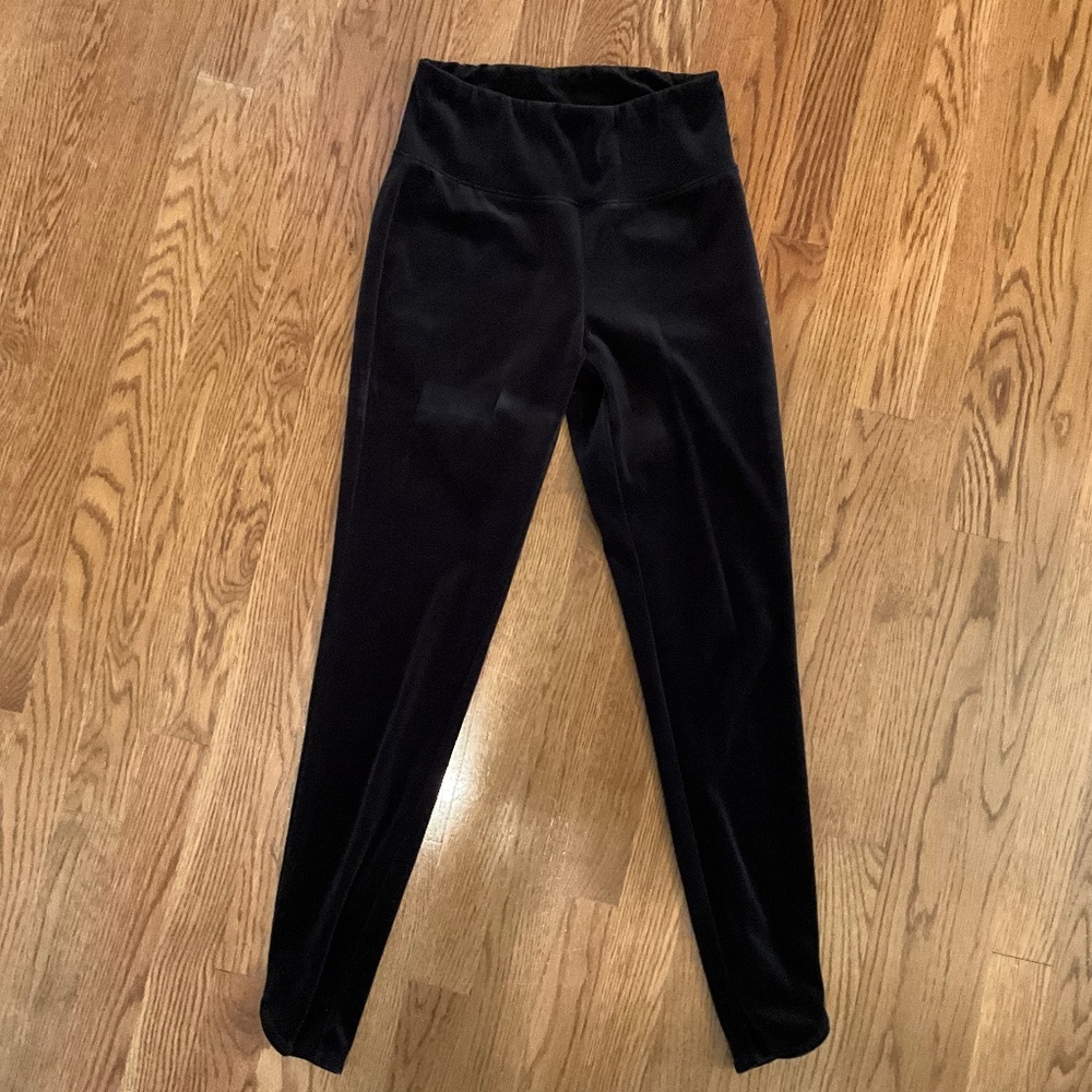 Talbots velvet type skinny black pants,  size SP